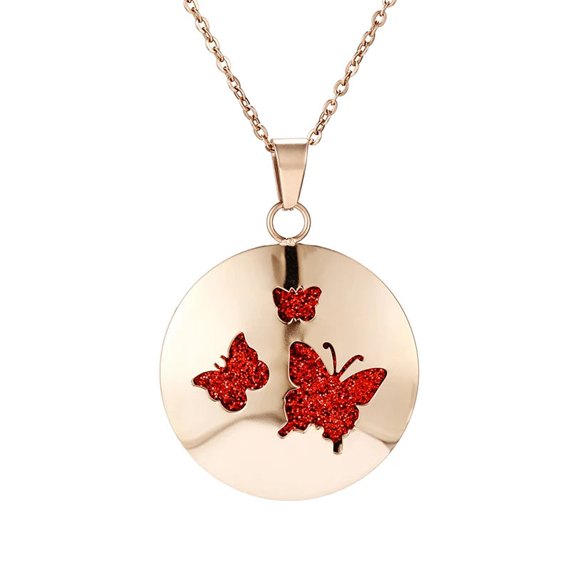 Aromatherapy Rose Gold Stainless Steel Pendant Necklace – Diffuser Jewelry for Men & Women