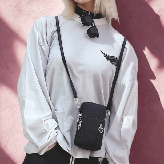 Minimalist Waterproof Nylon Crossbody Phone Bag – Women’s Small Purse