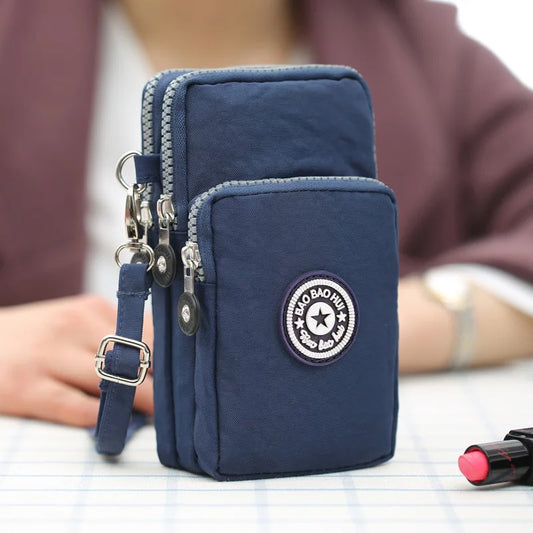 Minimalist Canvas Phone Crossbody Bag – Women’s Small Urban Shoulder Pouch