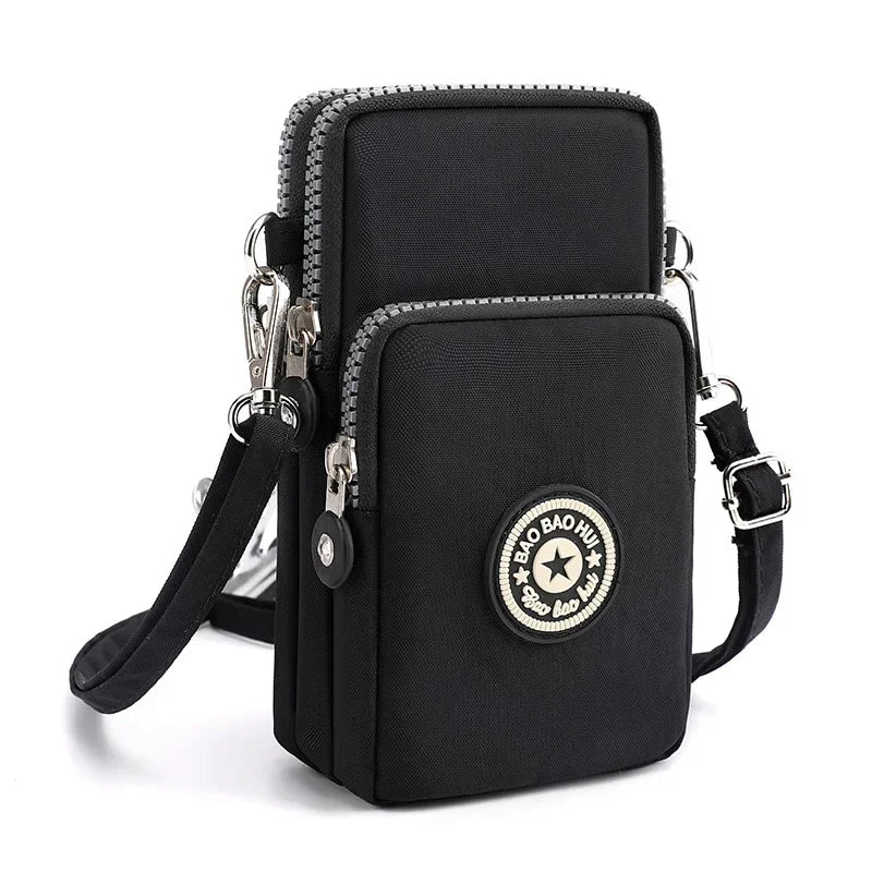 Minimalist Canvas Phone Crossbody Bag – Women’s Small Urban Shoulder Pouch