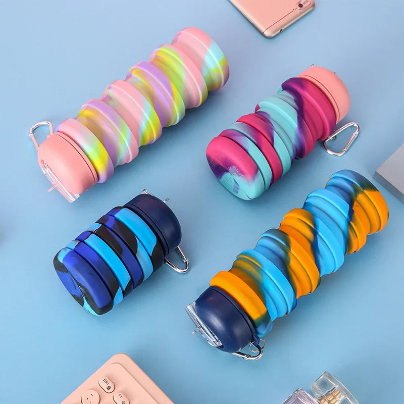 Foldable 500ml Silicone Water Bottle – Lightweight Hydration for Travel & Pokémon GO