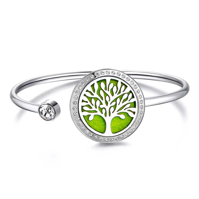 Snow 25Mm Magnet Aroma Locket Stainless Steel Essential Oils Aromatherapy Locket Bracelet Can Wiggle up and Down