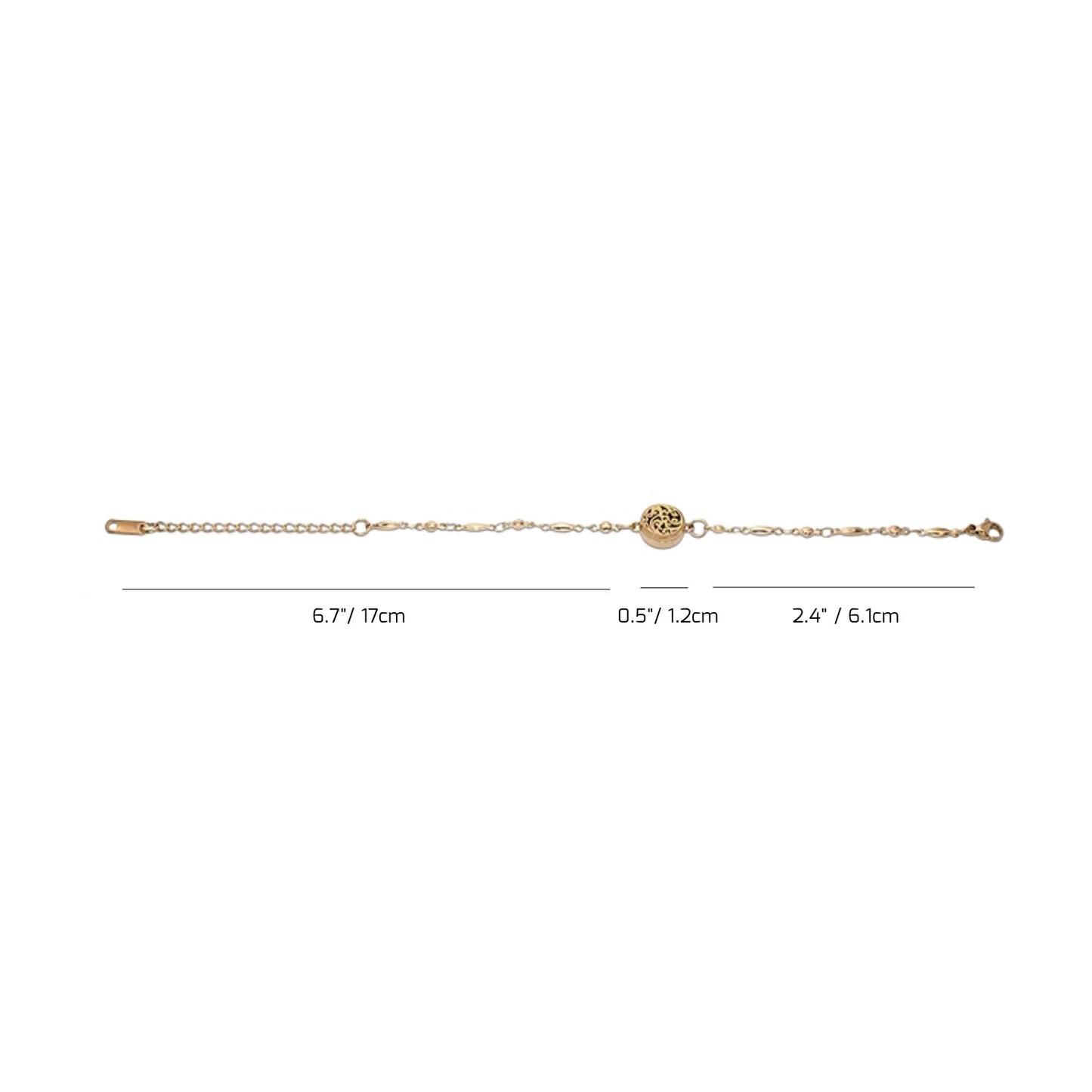 Aromatherapy Rose Gold Stainless Steel Locket Bracelet – Diffuser Jewelry for Men & Women