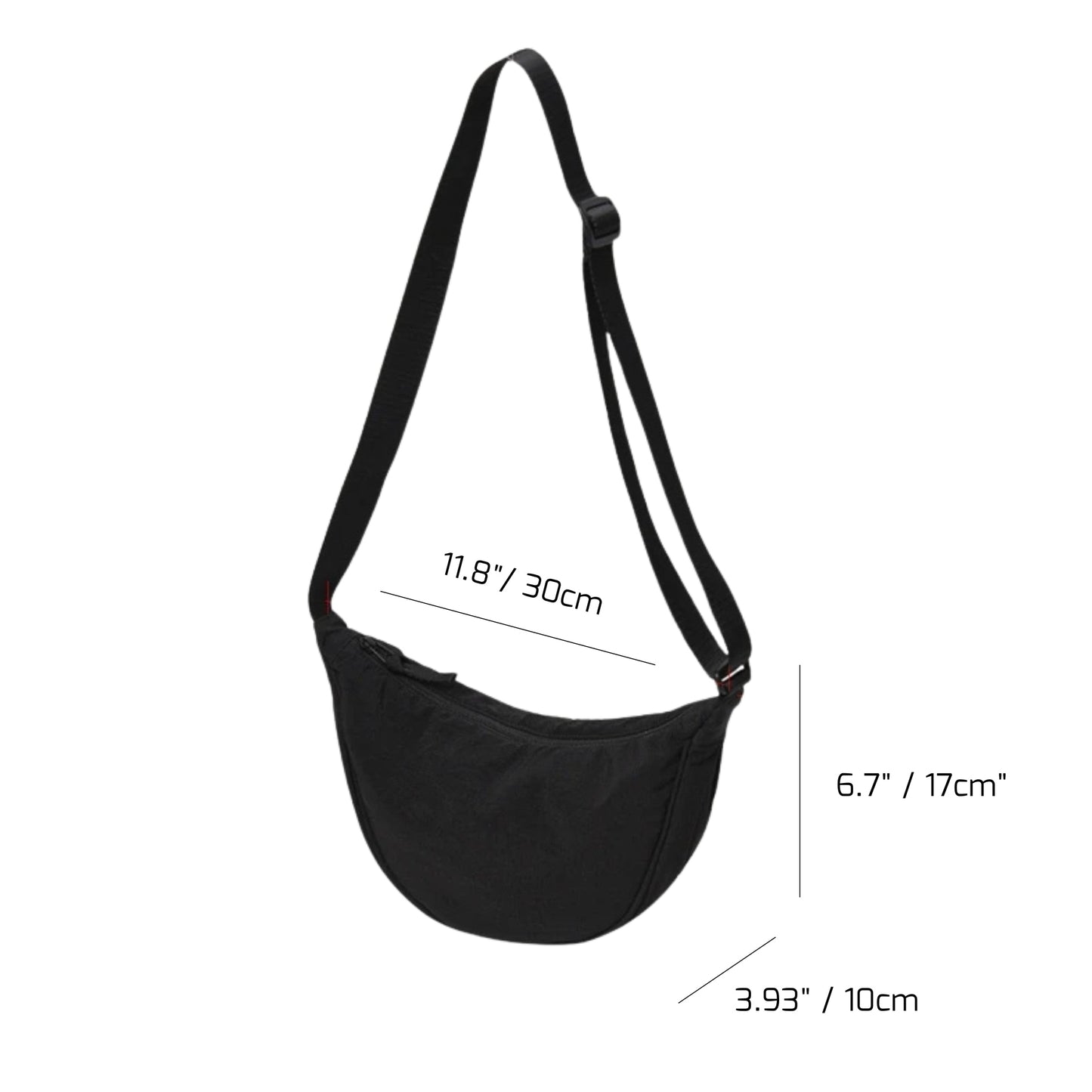 Solid Color Half-Moon Crossbody Bag – Urban Everyday Carry