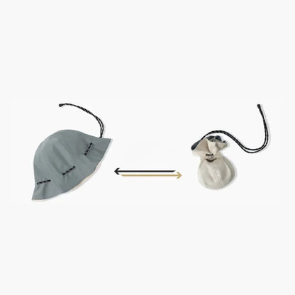 Women's Two-Sided Canvas Bucket Hat Convertible Pouch – Essential for Travelers & City Strollers