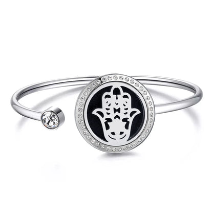 Snow 25Mm Magnet Aroma Locket Stainless Steel Essential Oils Aromatherapy Locket Bracelet Can Wiggle up and Down