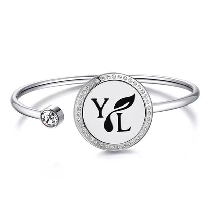 Snow 25Mm Magnet Aroma Locket Stainless Steel Essential Oils Aromatherapy Locket Bracelet Can Wiggle up and Down