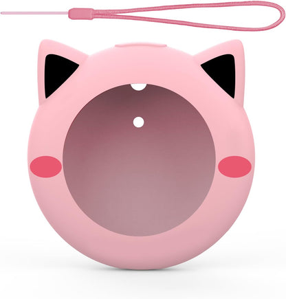New Silicone Case for Go plus + 2023, Go plus plus Cover Case with Strap, Protective Case Shockproof Scratch-Resistant, Pink