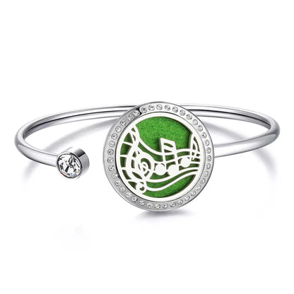Snow 25Mm Magnet Aroma Locket Stainless Steel Essential Oils Aromatherapy Locket Bracelet Can Wiggle up and Down