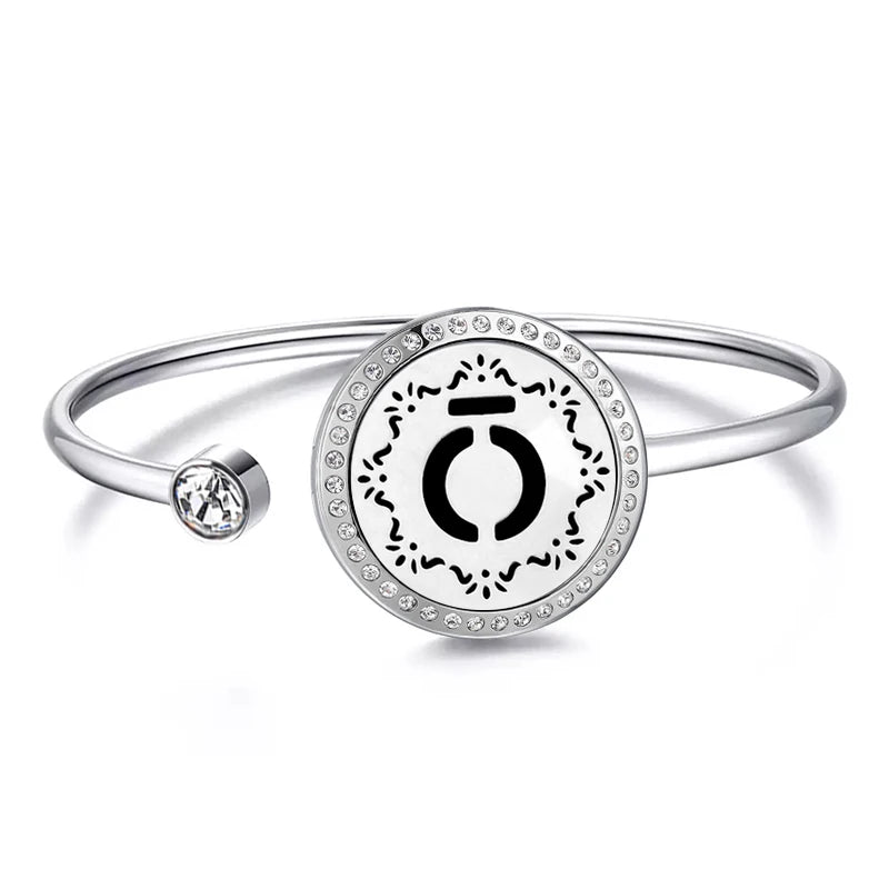 Snow 25Mm Magnet Aroma Locket Stainless Steel Essential Oils Aromatherapy Locket Bracelet Can Wiggle up and Down