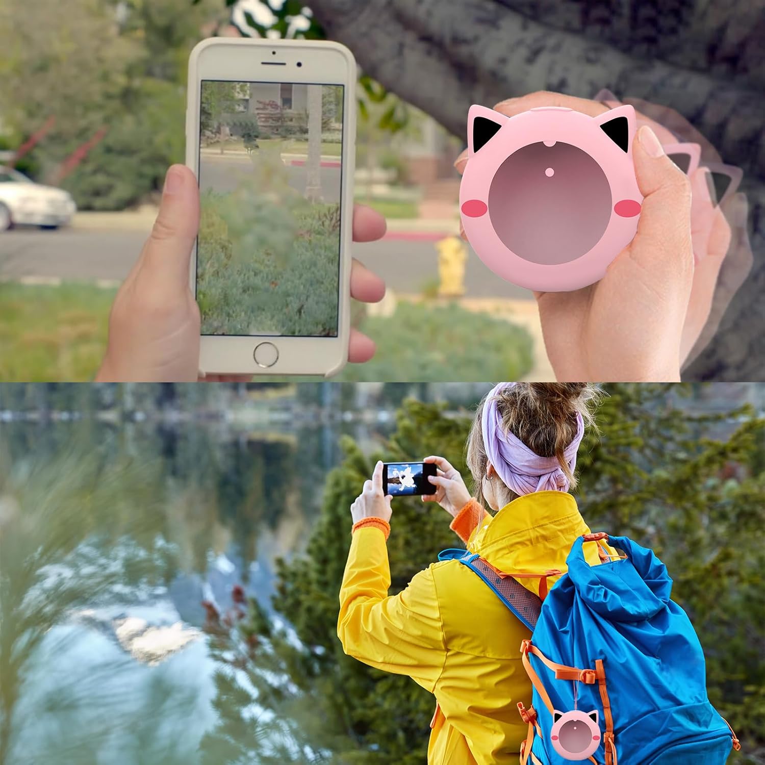 New Silicone Case for Go plus + 2023, Go plus plus Cover Case with Strap, Protective Case Shockproof Scratch-Resistant, Pink