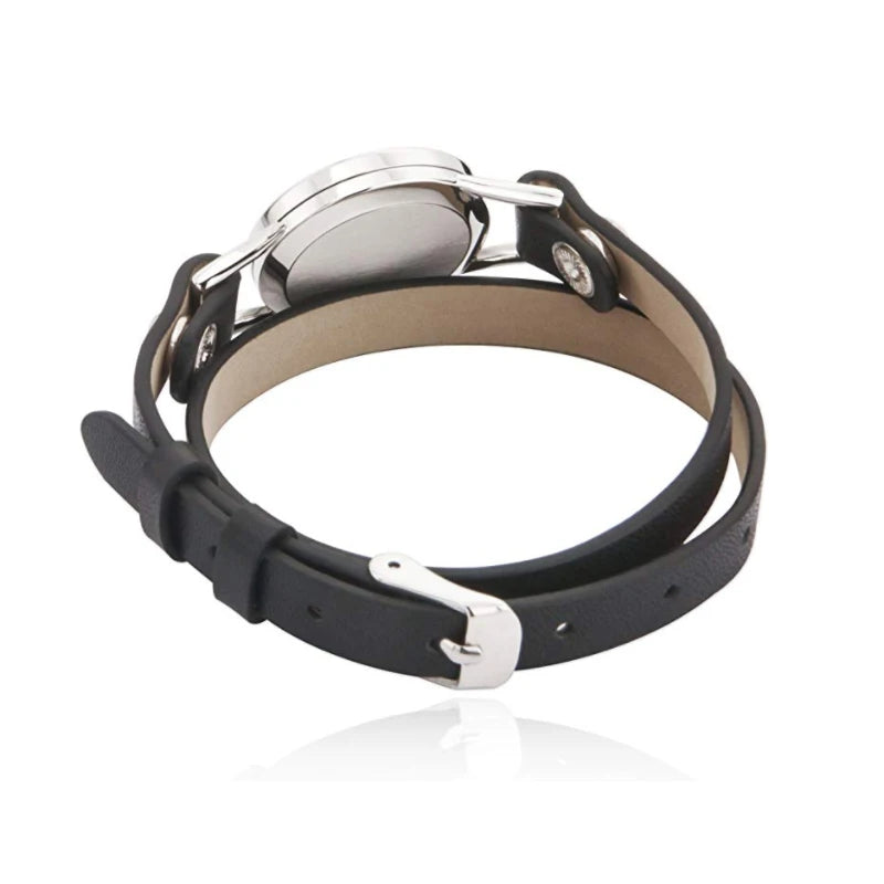 Fashion Women Stainless Steel Bracelet Genuine Leather Aroma Bangle Essential Oils Diffuser Locket