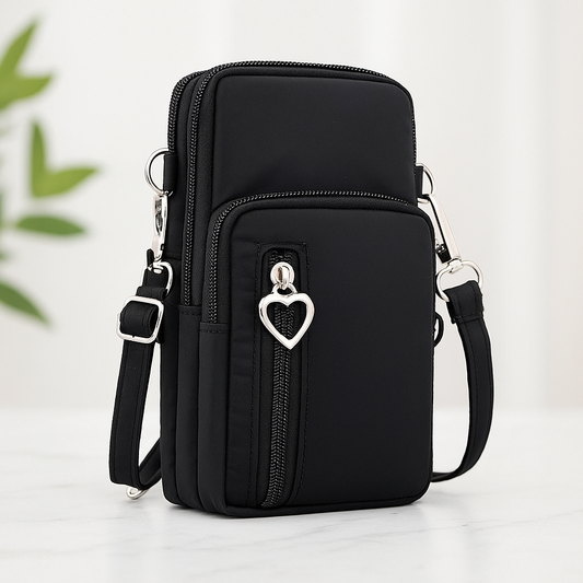 Minimalist Waterproof Nylon Crossbody Phone Bag – Women’s Small Purse