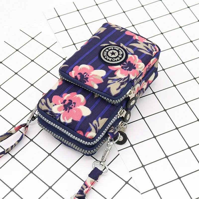 Artistic Canvas Phone Crossbody Bag – Women’s Small Urban Shoulder Pouch
