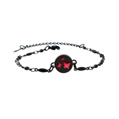 12Mm Blcak Color Stainless Steel Aromatherapy Bracelet Perfume Essential Oil Jewelry Small Mini Sweet Titanium Steel Bracelet