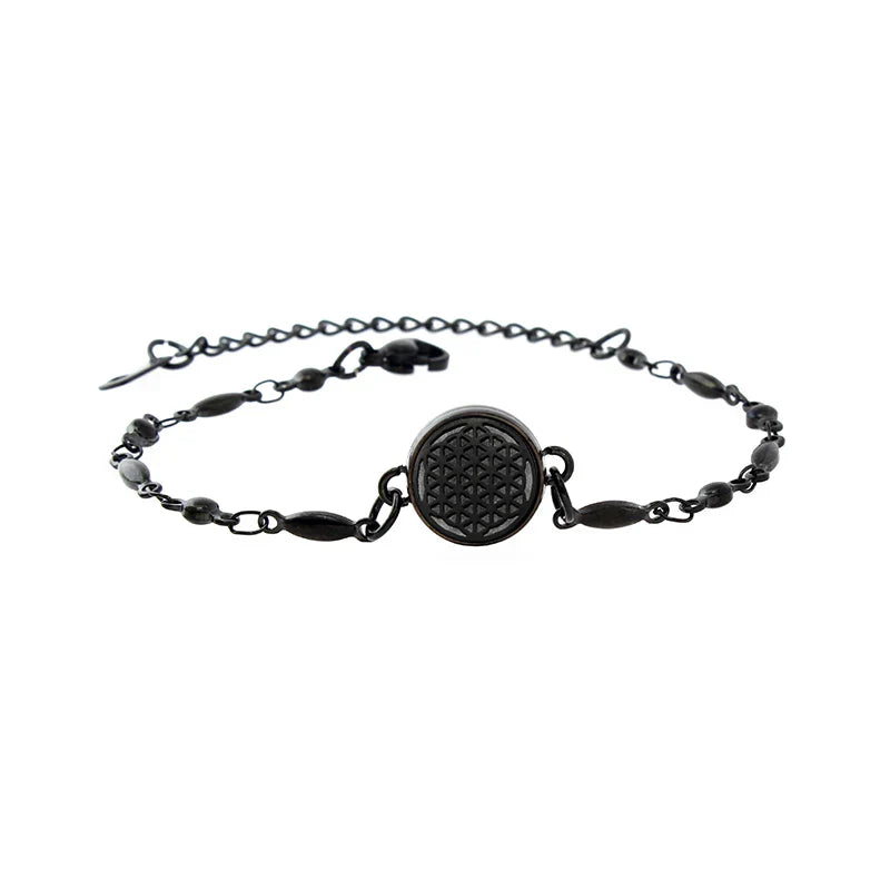 12Mm Blcak Color Stainless Steel Aromatherapy Bracelet Perfume Essential Oil Jewelry Small Mini Sweet Titanium Steel Bracelet