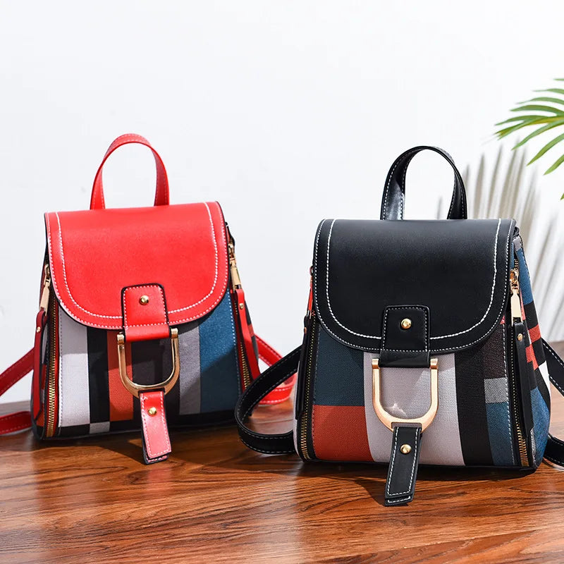 Versatile CityWalk PU Leather Backpack – Women’s Artistic Crossbody Bag
