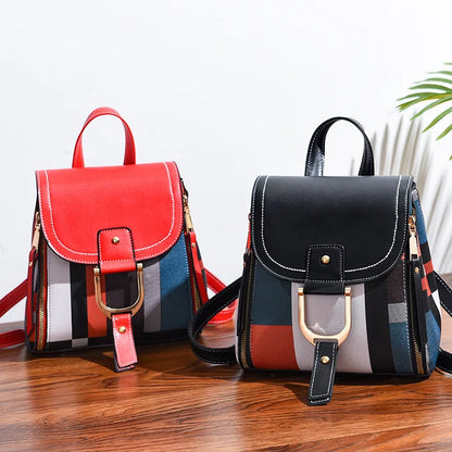 Versatile CityWalk PU Leather Backpack – Women’s Artistic Crossbody Bag