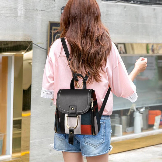 Versatile CityWalk PU Leather Backpack – Women’s Artistic Crossbody Bag