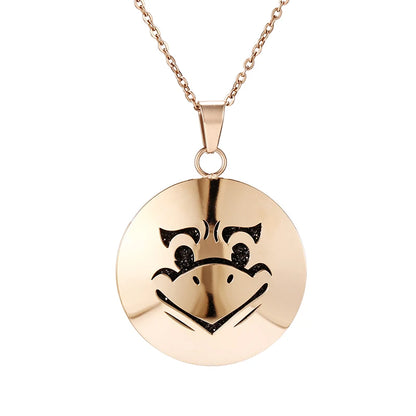 Aromatherapy Rose Gold Stainless Steel Pendant Necklace – Diffuser Jewelry for Men & Women