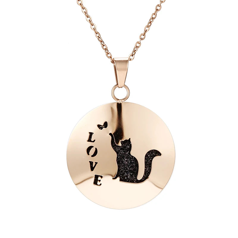 Aromatherapy Rose Gold Stainless Steel Pendant Necklace – Diffuser Jewelry for Men & Women