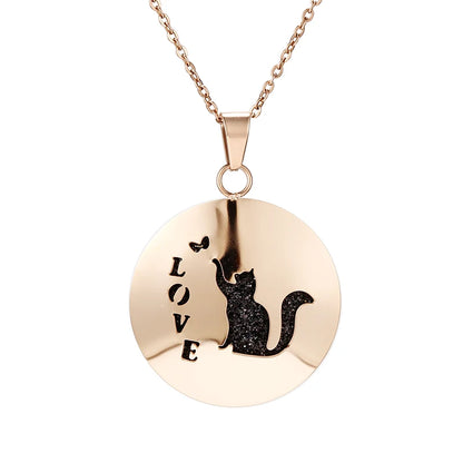 Aromatherapy Rose Gold Stainless Steel Pendant Necklace – Diffuser Jewelry for Men & Women