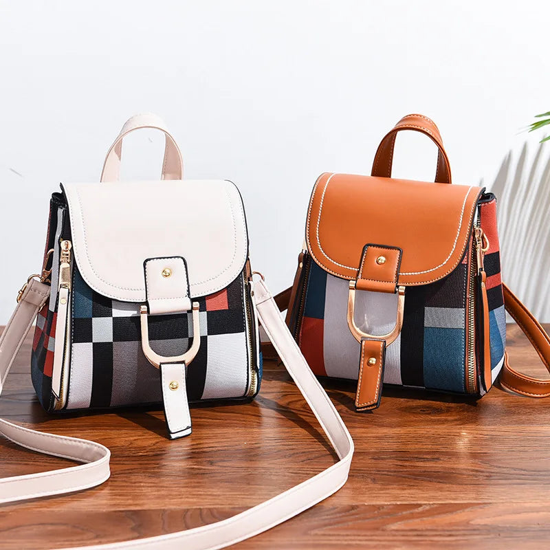 Versatile CityWalk PU Leather Backpack – Women’s Artistic Crossbody Bag