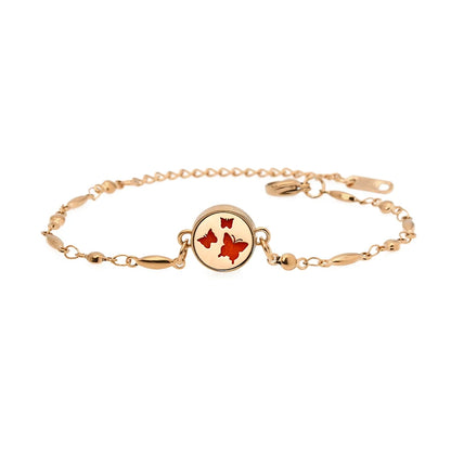Aromatherapy Rose Gold Stainless Steel Locket Bracelet – Diffuser Jewelry for Men & Women