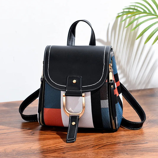 Versatile CityWalk PU Leather Backpack – Women’s Artistic Crossbody Bag