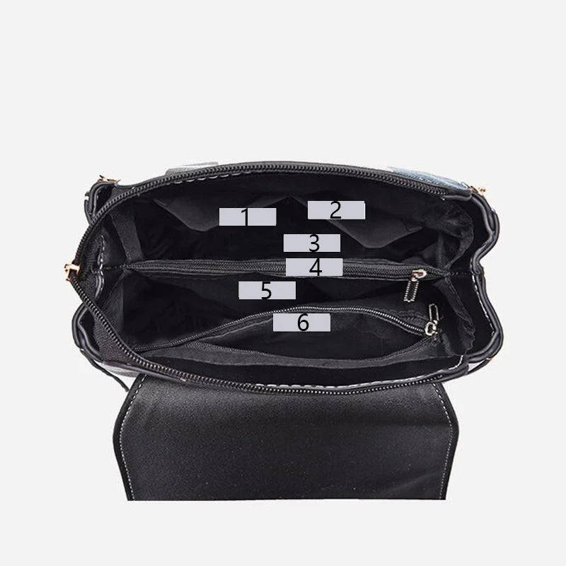 Versatile CityWalk PU Leather Backpack – Women’s Artistic Crossbody Bag