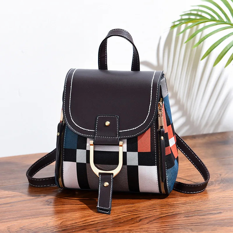 Versatile CityWalk PU Leather Backpack – Women’s Artistic Crossbody Bag