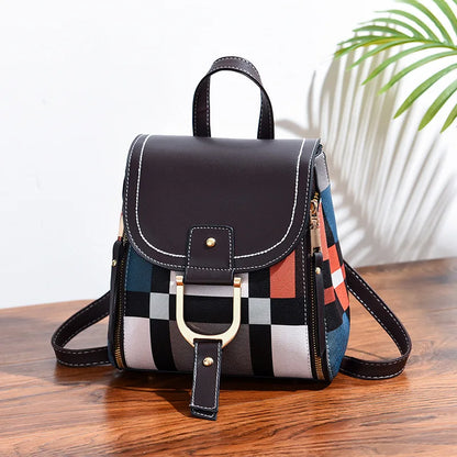 Versatile CityWalk PU Leather Backpack – Women’s Artistic Crossbody Bag
