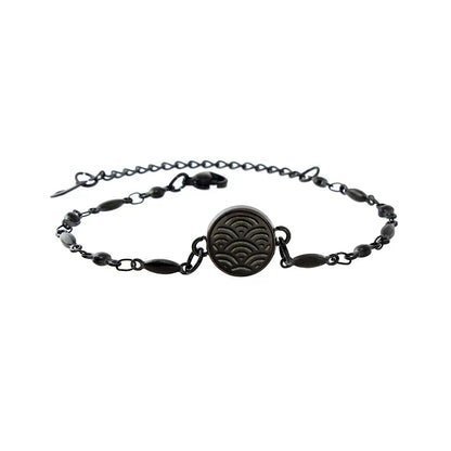 12Mm Blcak Color Stainless Steel Aromatherapy Bracelet Perfume Essential Oil Jewelry Small Mini Sweet Titanium Steel Bracelet