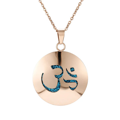 Aromatherapy Rose Gold Stainless Steel Pendant Necklace – Diffuser Jewelry for Men & Women