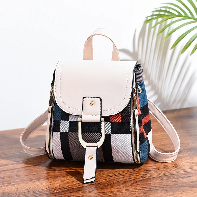 Versatile CityWalk PU Leather Backpack – Women’s Artistic Crossbody Bag
