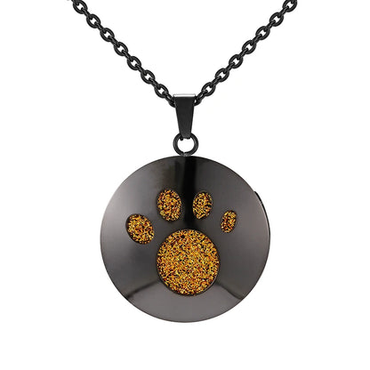 Aromatherapy Black Stainless Steel Pendant Necklace – Diffuser Jewelry for Men & Women