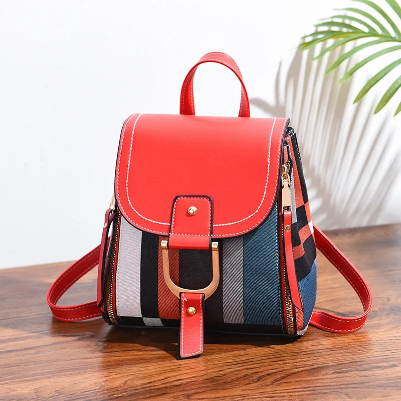 Versatile CityWalk PU Leather Backpack – Women’s Artistic Crossbody Bag