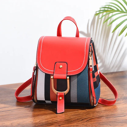 Versatile CityWalk PU Leather Backpack – Women’s Artistic Crossbody Bag