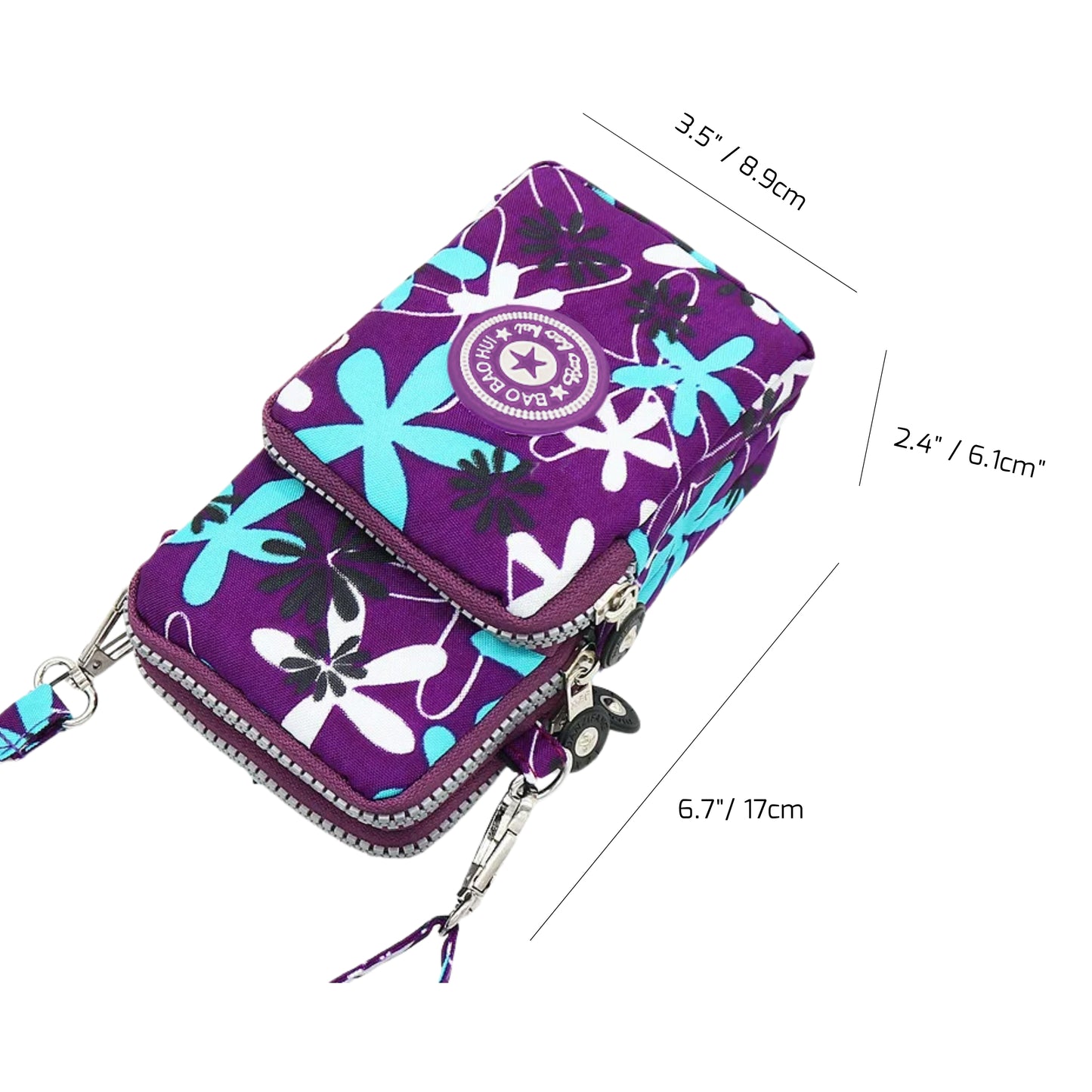 Artistic Canvas Phone Crossbody Bag – Women’s Small Urban Shoulder Pouch
