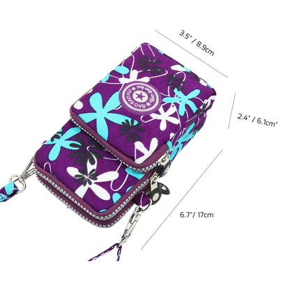 Artistic Canvas Phone Crossbody Bag – Women’s Small Urban Shoulder Pouch
