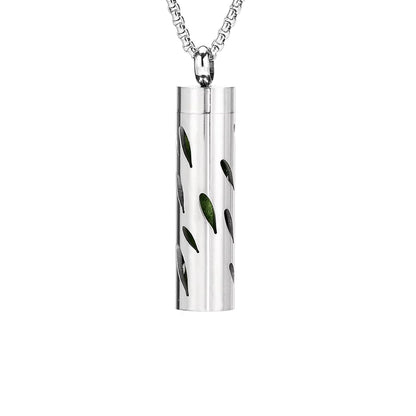 Aromatherapy Silver Stainless Steel Locket Necklace – Diffuser Jewelry for Men & Women