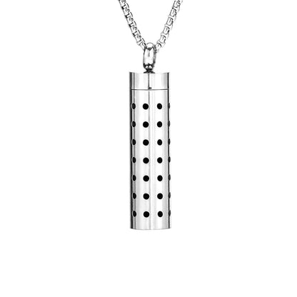 Aromatherapy Silver Stainless Steel Locket Necklace – Diffuser Jewelry for Men & Women