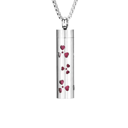 Aromatherapy Silver Stainless Steel Locket Necklace – Diffuser Jewelry for Men & Women