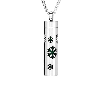 Aromatherapy Silver Stainless Steel Locket Necklace – Diffuser Jewelry for Men & Women