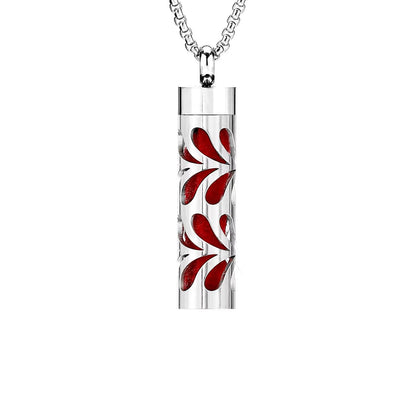 Aromatherapy Silver Stainless Steel Locket Necklace – Diffuser Jewelry for Men & Women