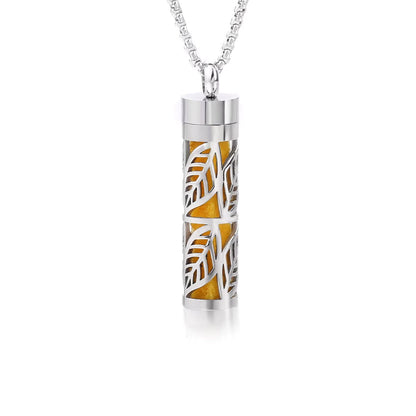 Aromatherapy Silver Stainless Steel Locket Necklace – Diffuser Jewelry for Men & Women