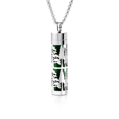 Aromatherapy Silver Stainless Steel Locket Necklace – Diffuser Jewelry for Men & Women