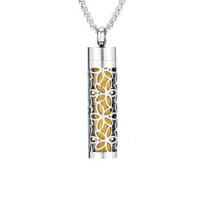 Aromatherapy Silver Stainless Steel Locket Necklace – Diffuser Jewelry for Men & Women