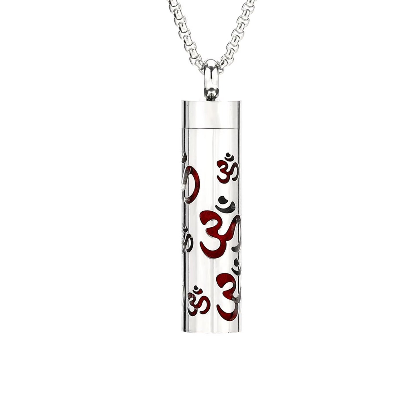 Aromatherapy Silver Stainless Steel Locket Necklace – Diffuser Jewelry for Men & Women
