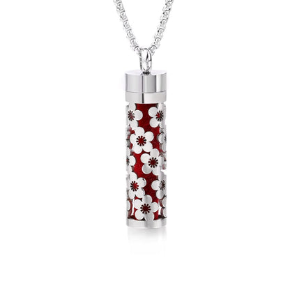 Aromatherapy Silver Stainless Steel Locket Necklace – Diffuser Jewelry for Men & Women